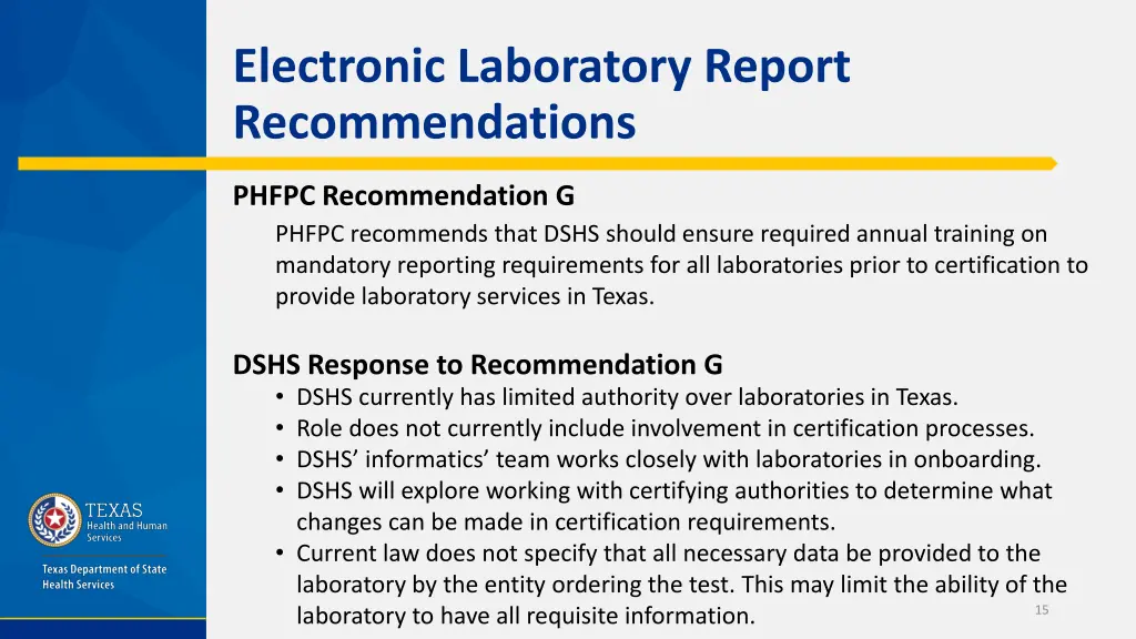 electronic laboratory report recommendations 6