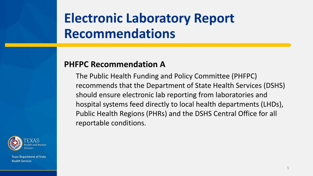 electronic laboratory report recommendations