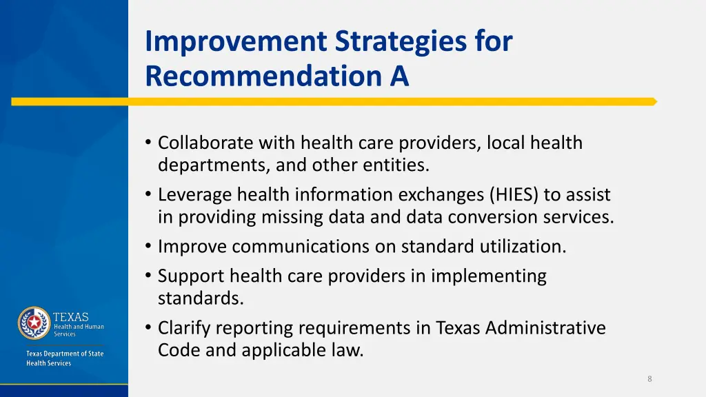improvement strategies for recommendation a