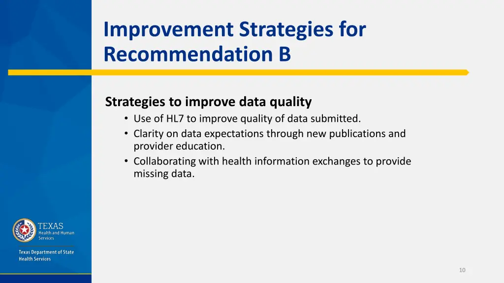improvement strategies for recommendation b