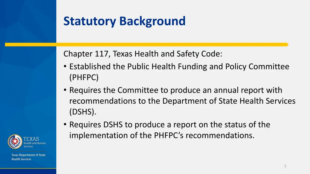 statutory background