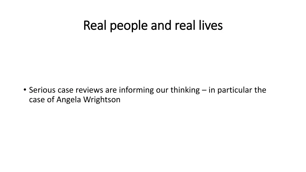 real people and real lives real people and real