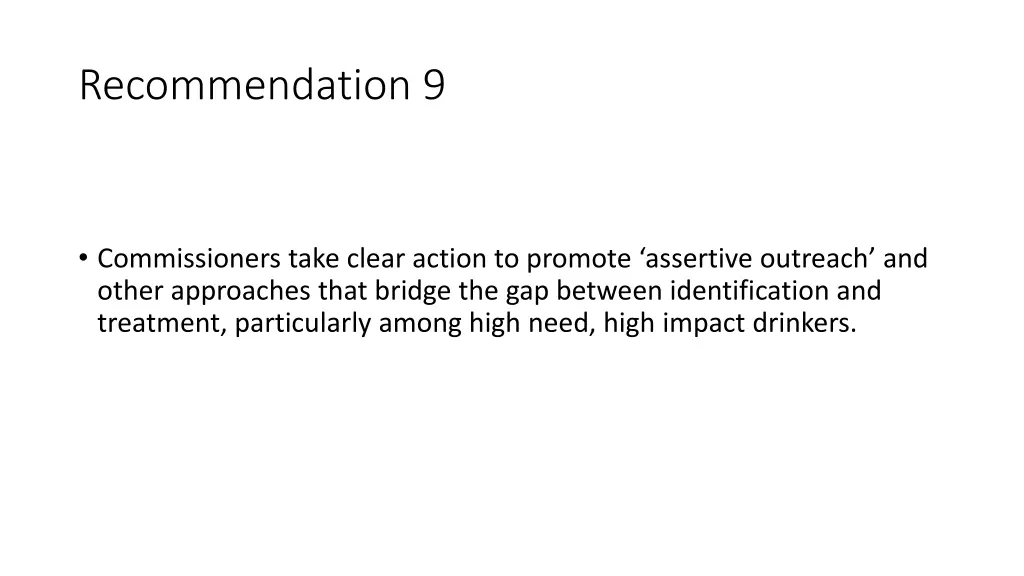 recommendation 9