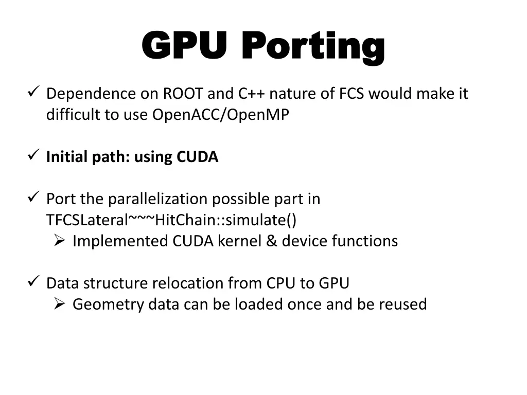 gpu porting gpu porting