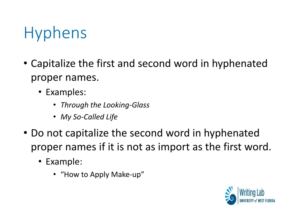 hyphens
