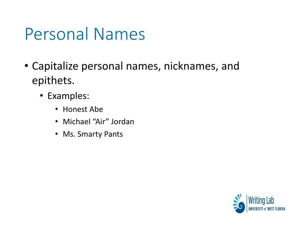 personal names