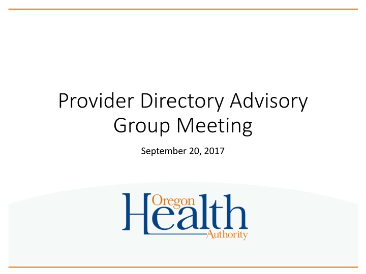 provider directory advisory group meeting