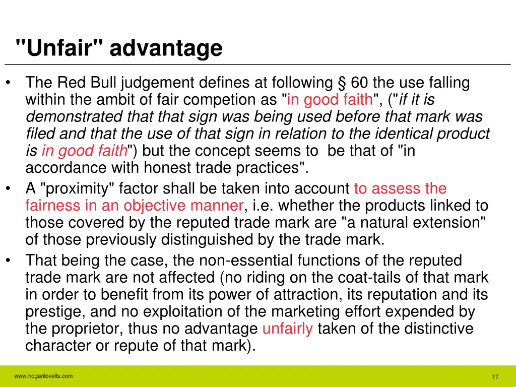 unfair advantage