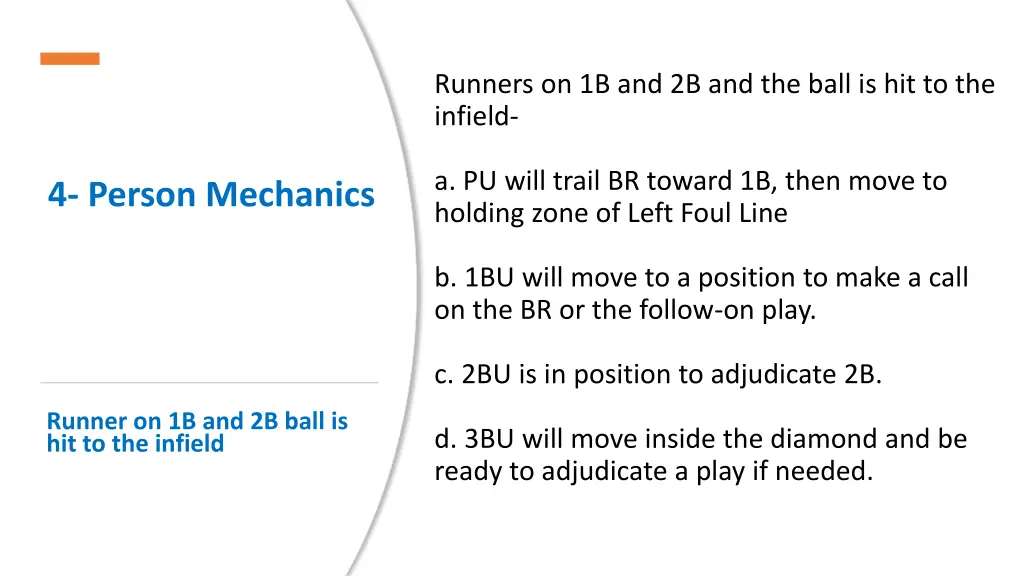 runners on 1b and 2b and the ball