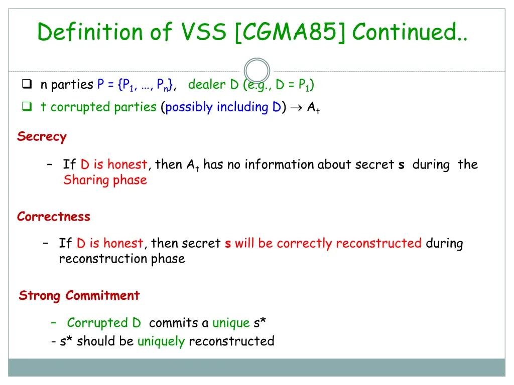 definition of vss cgma85 continued