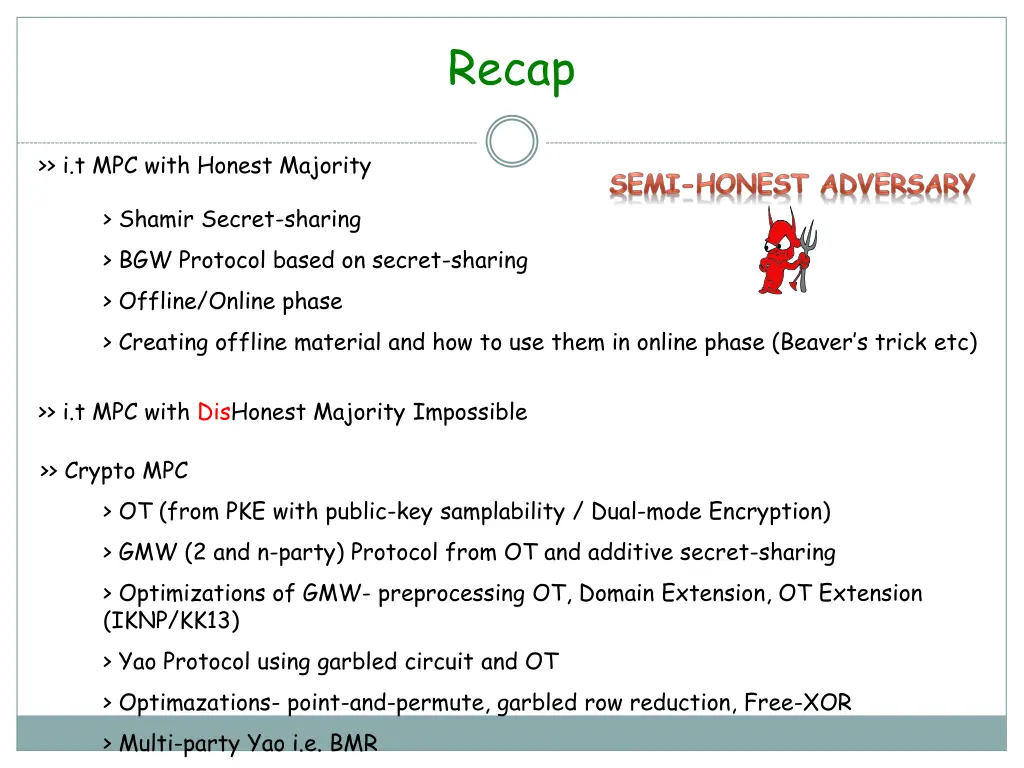 recap