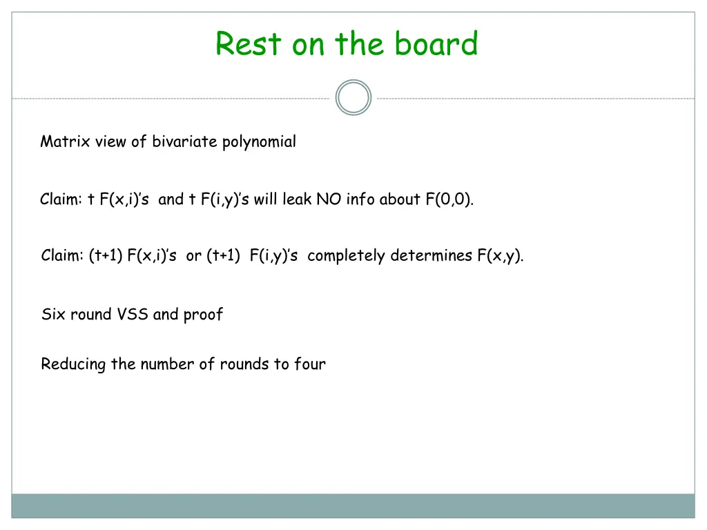 rest on the board