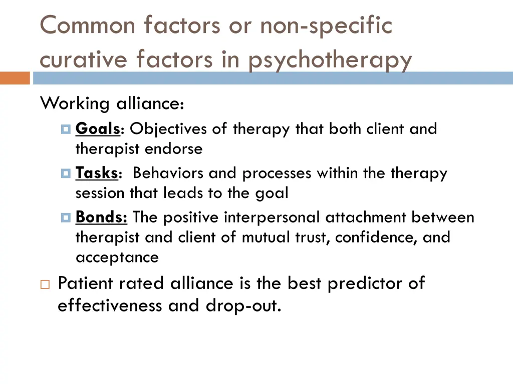 common factors or non specific curative factors 1