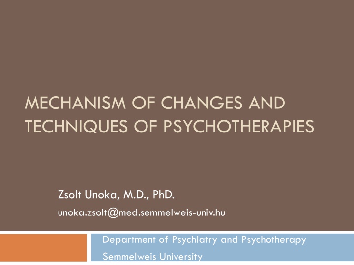 mechanism of changes and techniques