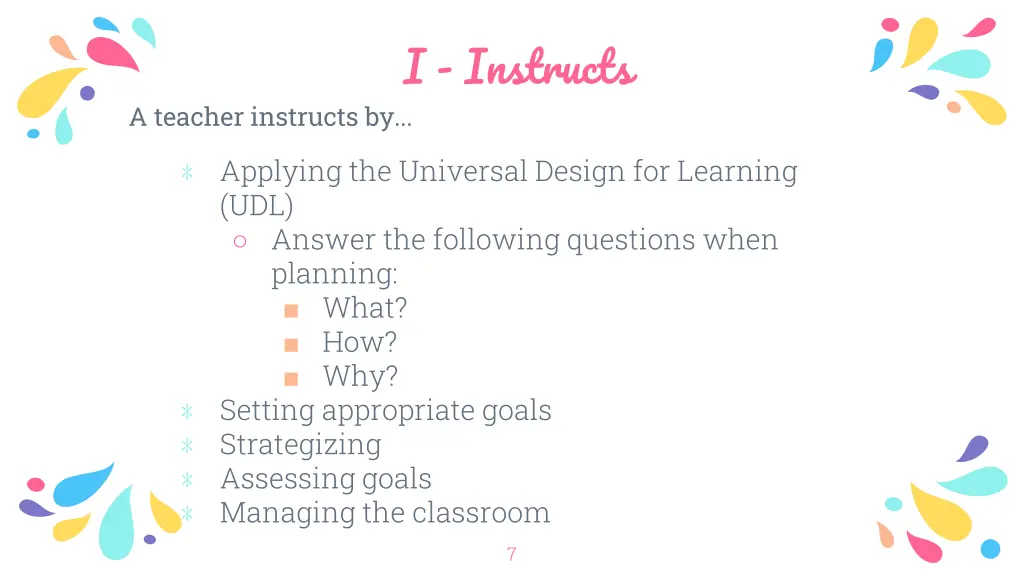 i instructs