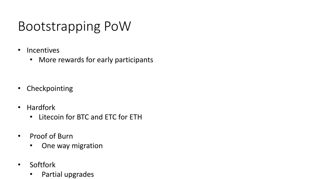 bootstrapping pow