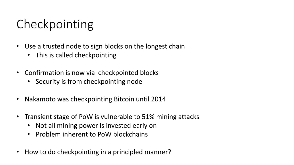checkpointing