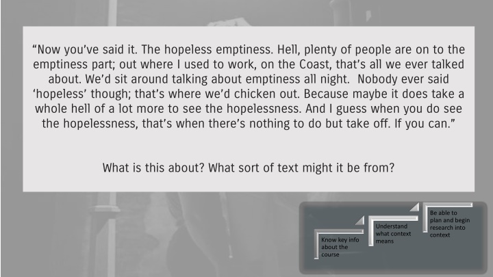 now you ve said it the hopeless emptiness hell