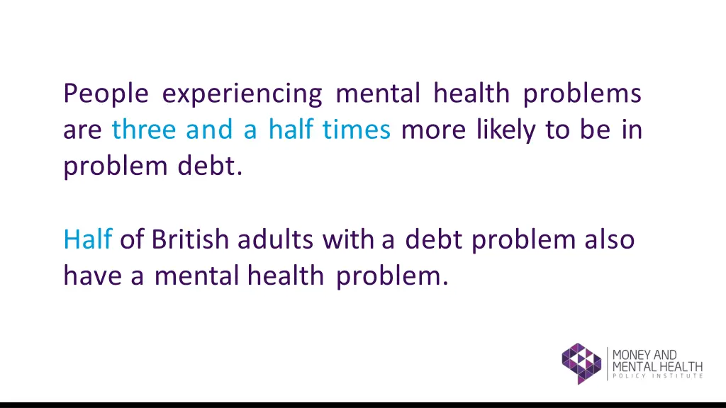 people experiencing mental health problems
