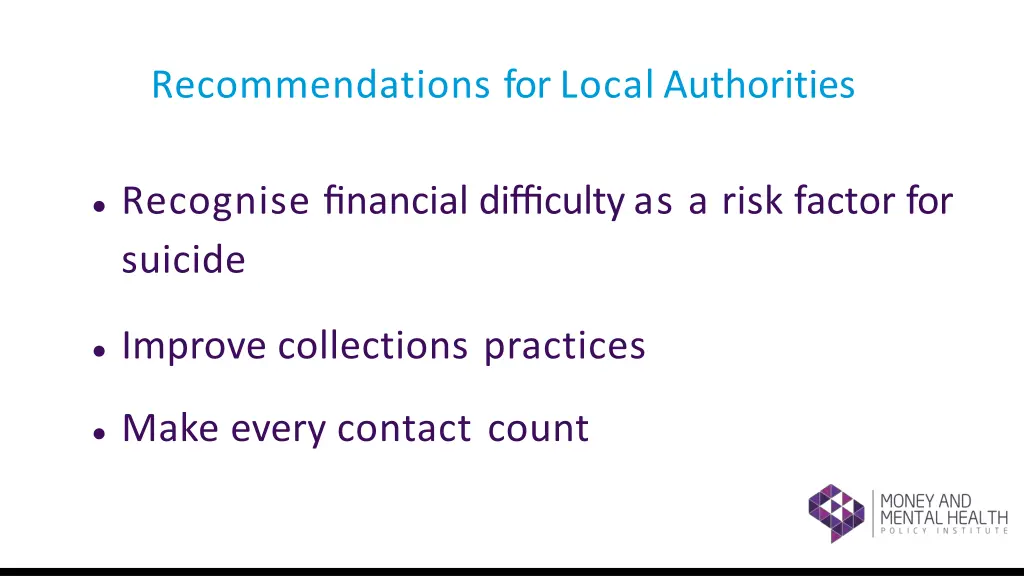 recommendations for localauthorities