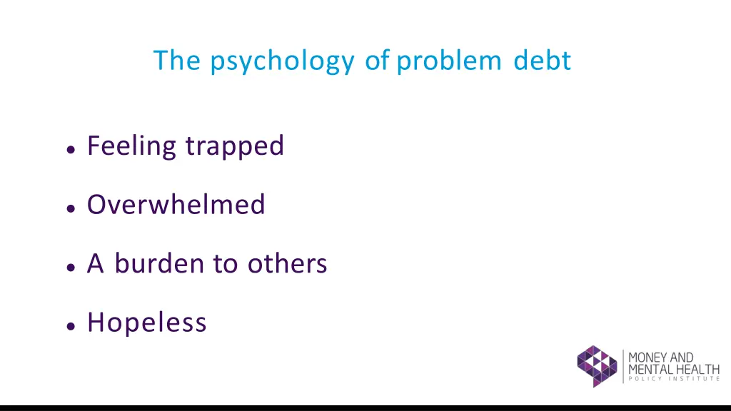 the psychology of problem debt