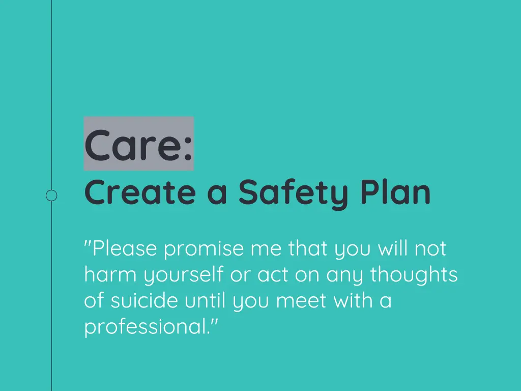 care create a safety plan
