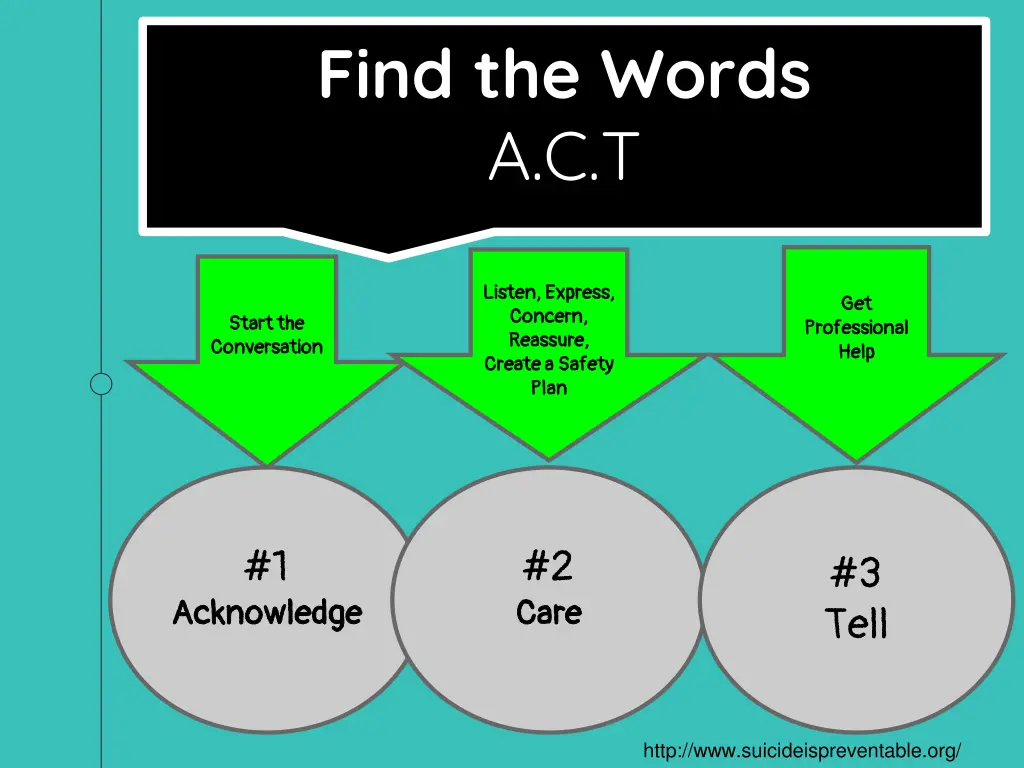 find the words a c t