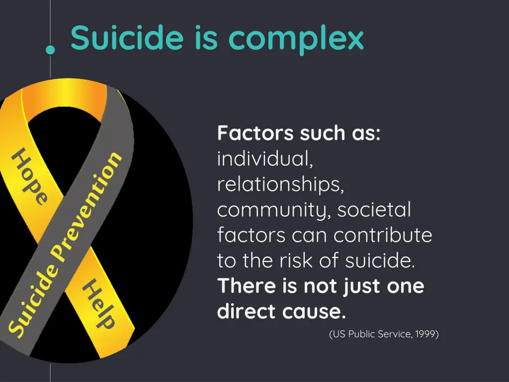 suicide is complex