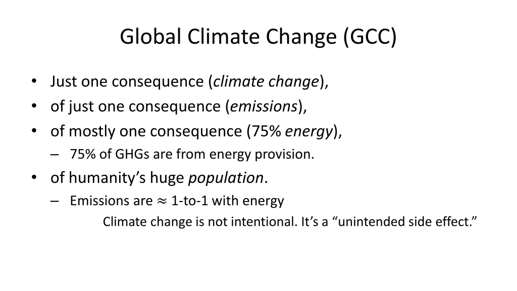 global climate change gcc