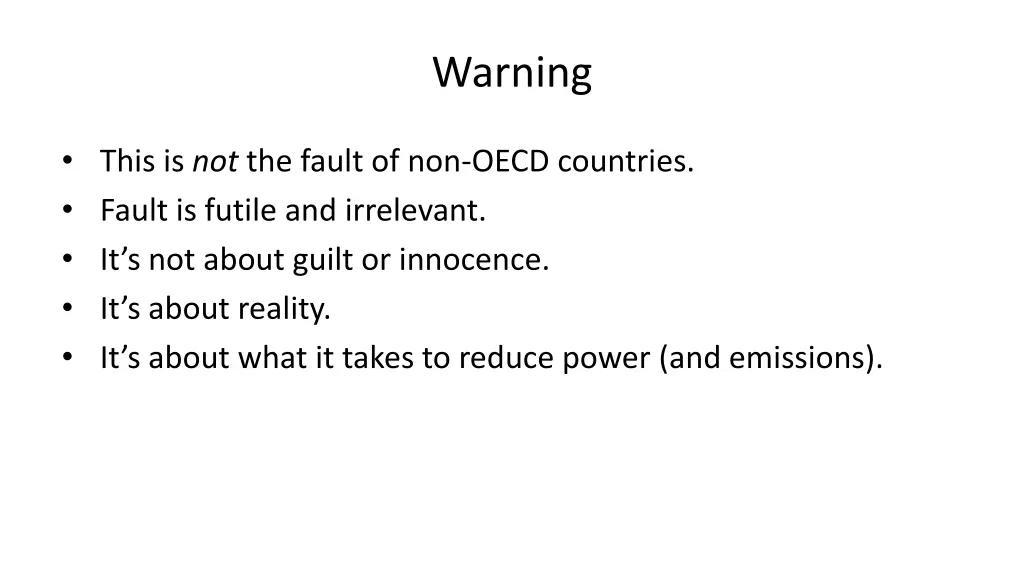 warning