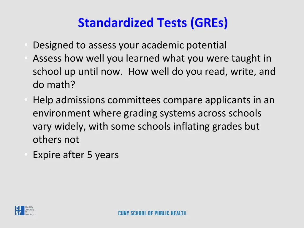 standardized tests gres