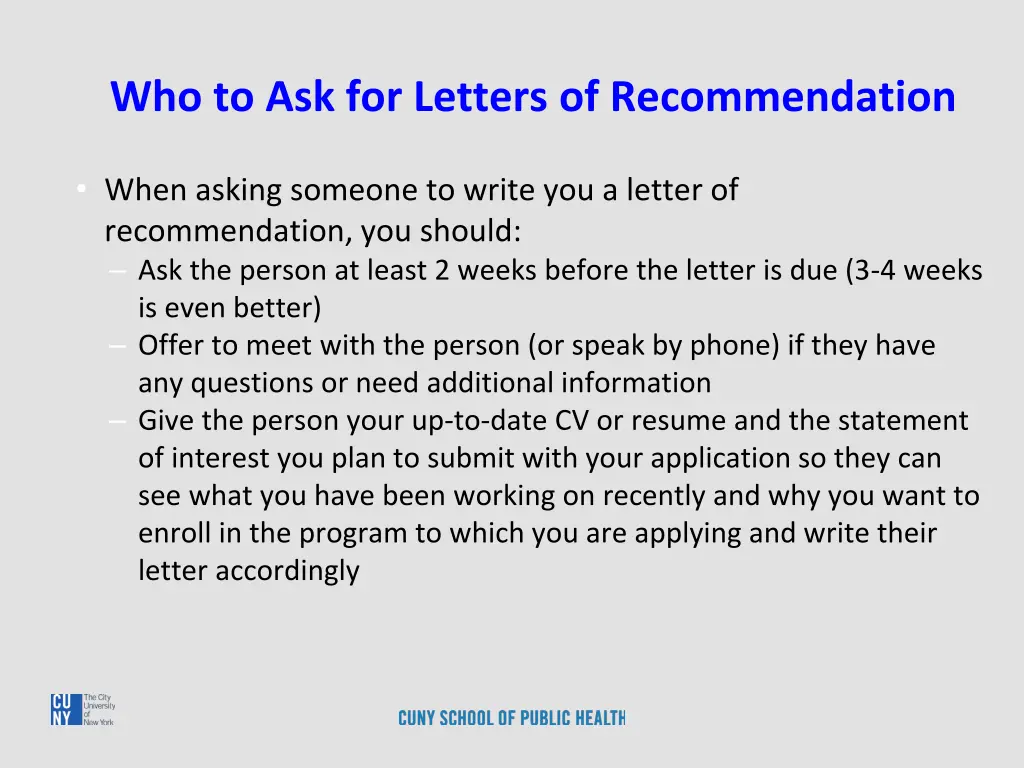 who to ask for letters of recommendation 1