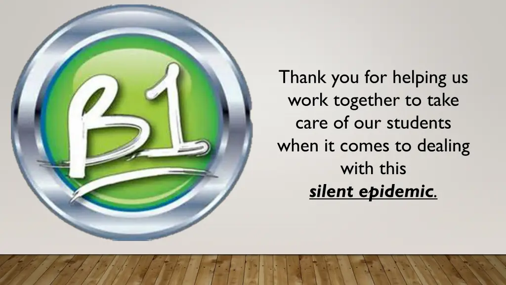 thank you for helping us work together to take