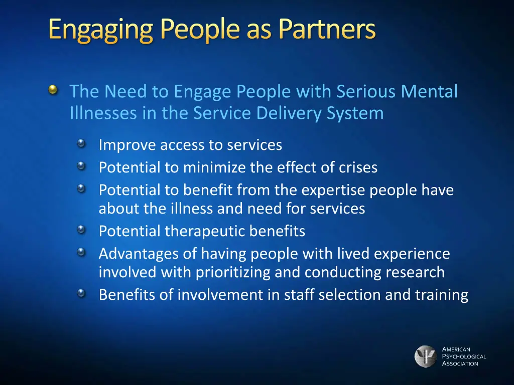 engaging people as partners