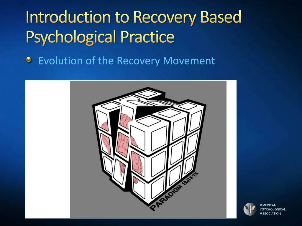 introduction to recovery based psychological 1