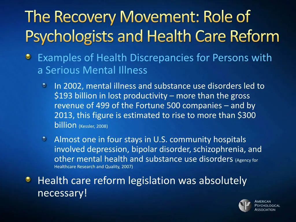 the recovery movement role of psychologists 4