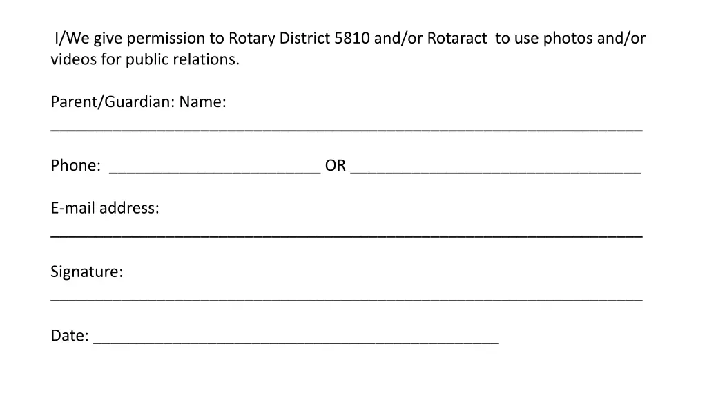 i we give permission to rotary district 5810