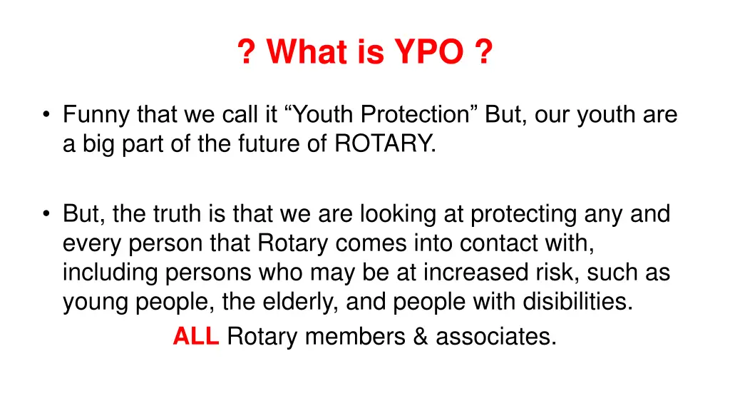 what is ypo