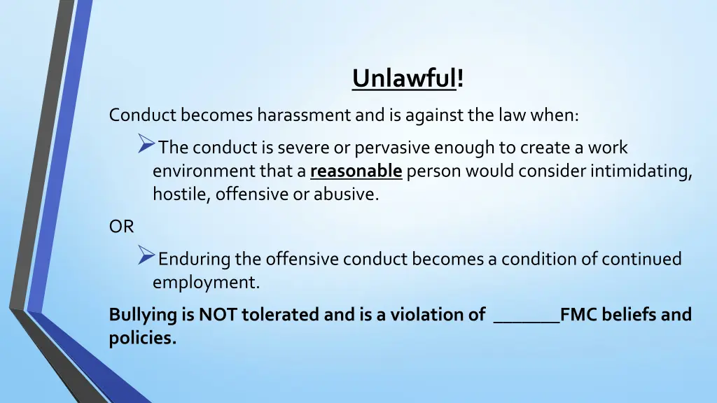 unlawful