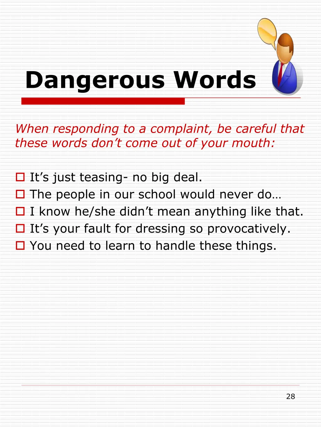 dangerous words