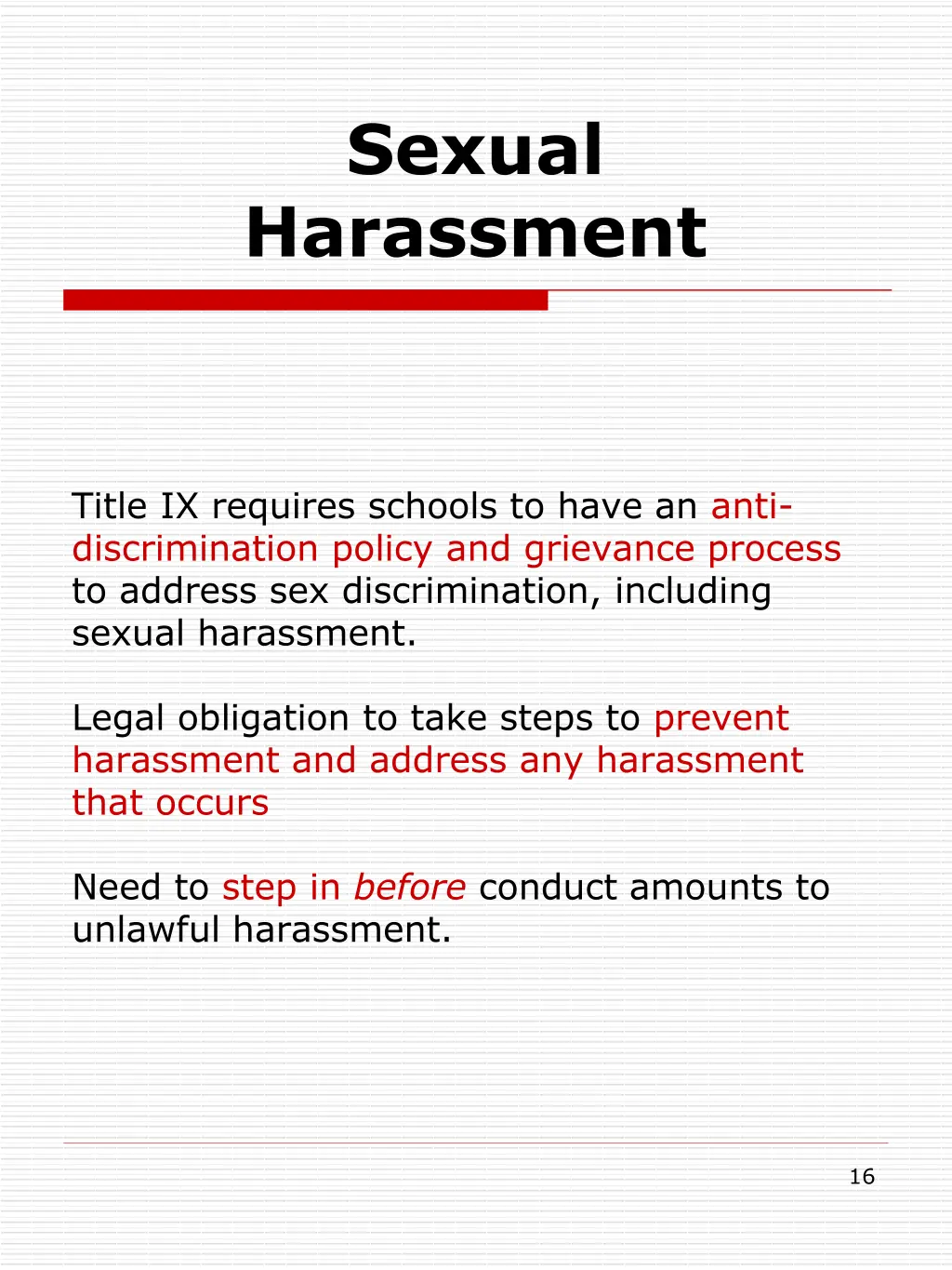 sexual harassment