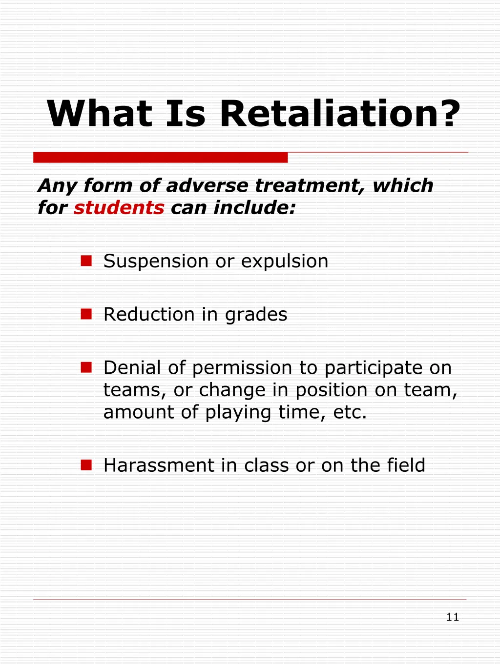what is retaliation