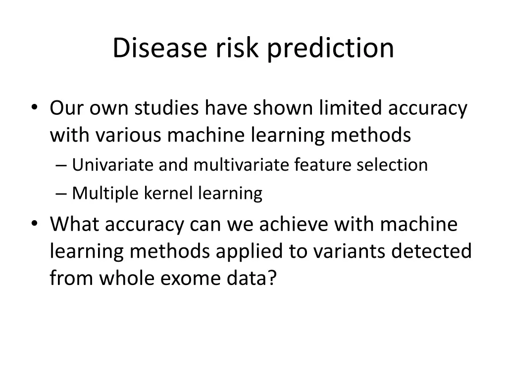 disease risk prediction 1
