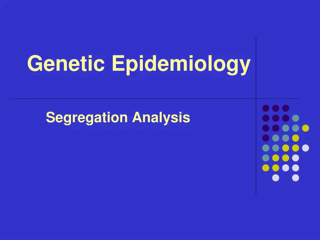 genetic epidemiology