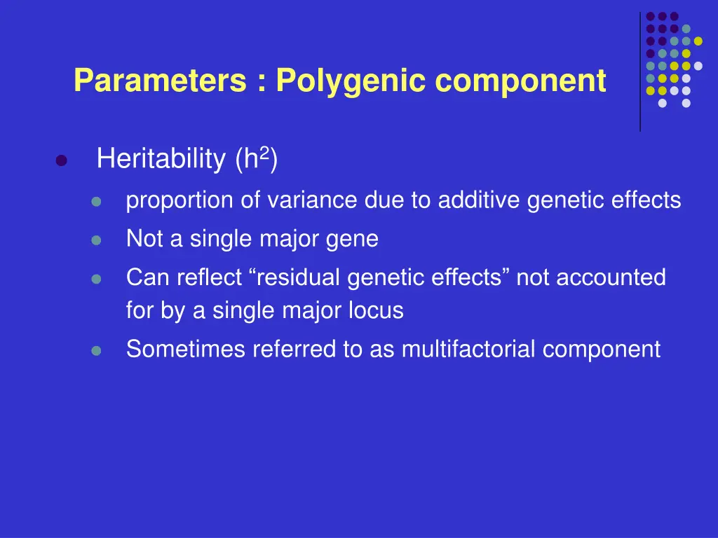 parameters polygenic component