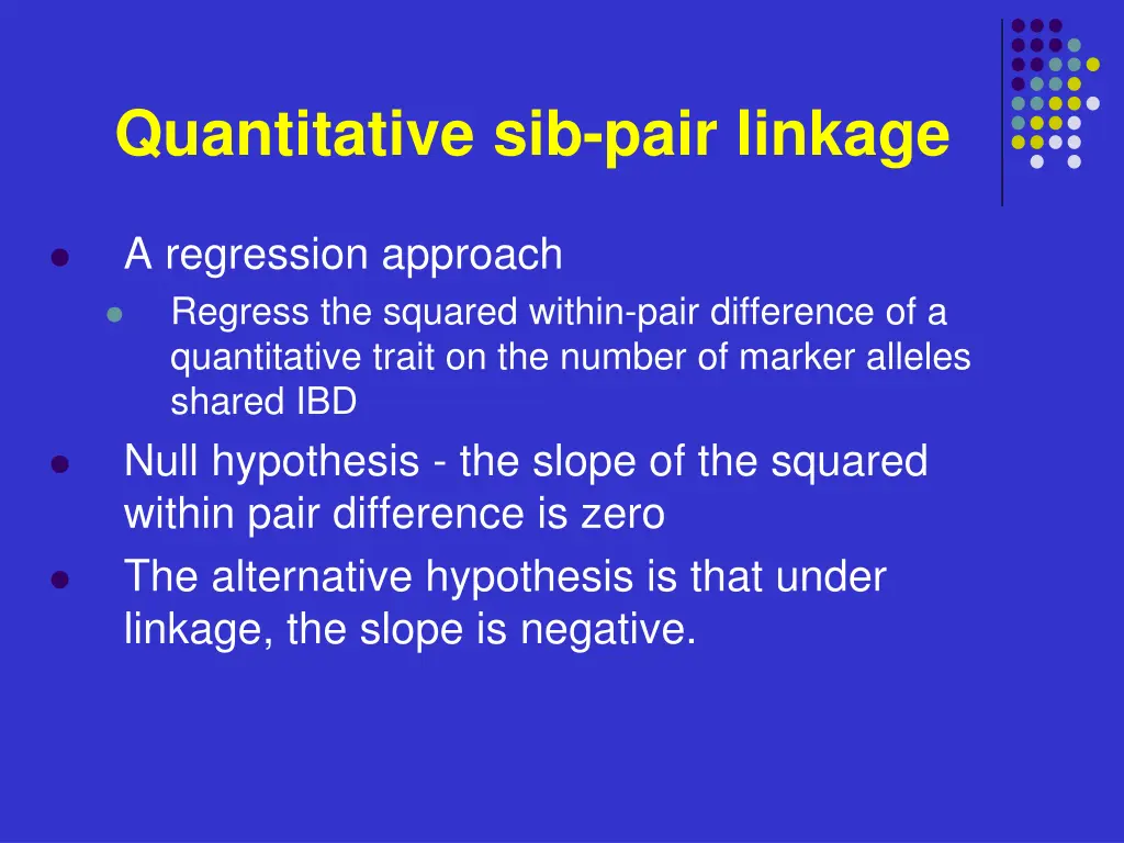 quantitative sib pair linkage