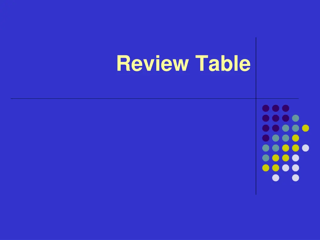 review table