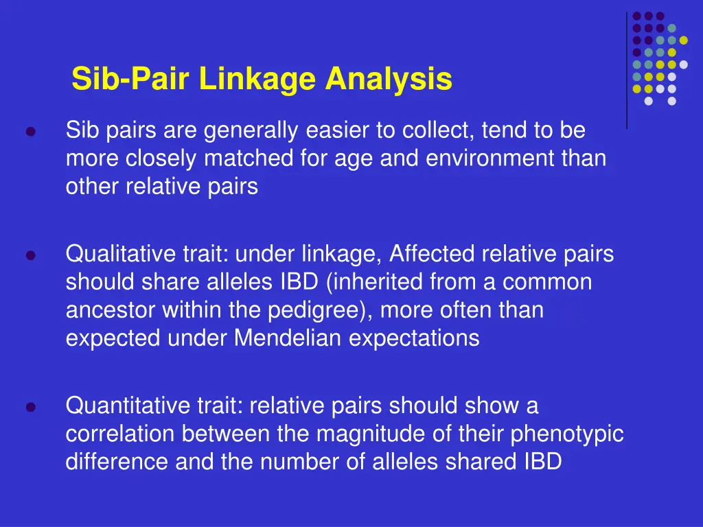 sib pair linkage analysis