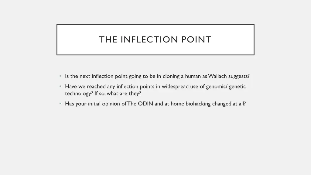 the inflection point