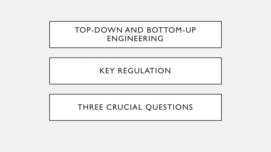 top down and bottom up engineering